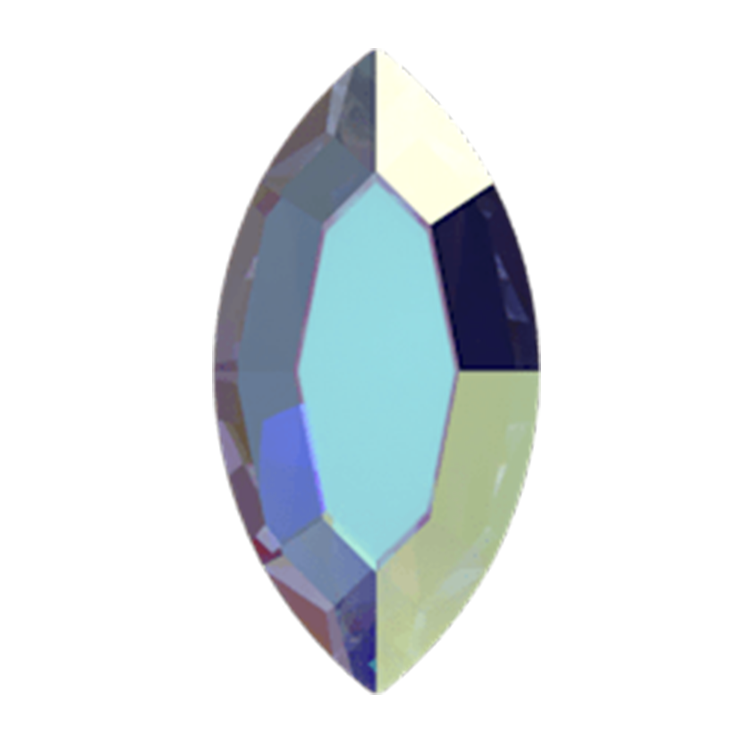 Swarovski 2200 Navette Flatback Rhinestones 4x2mm Crystal AB