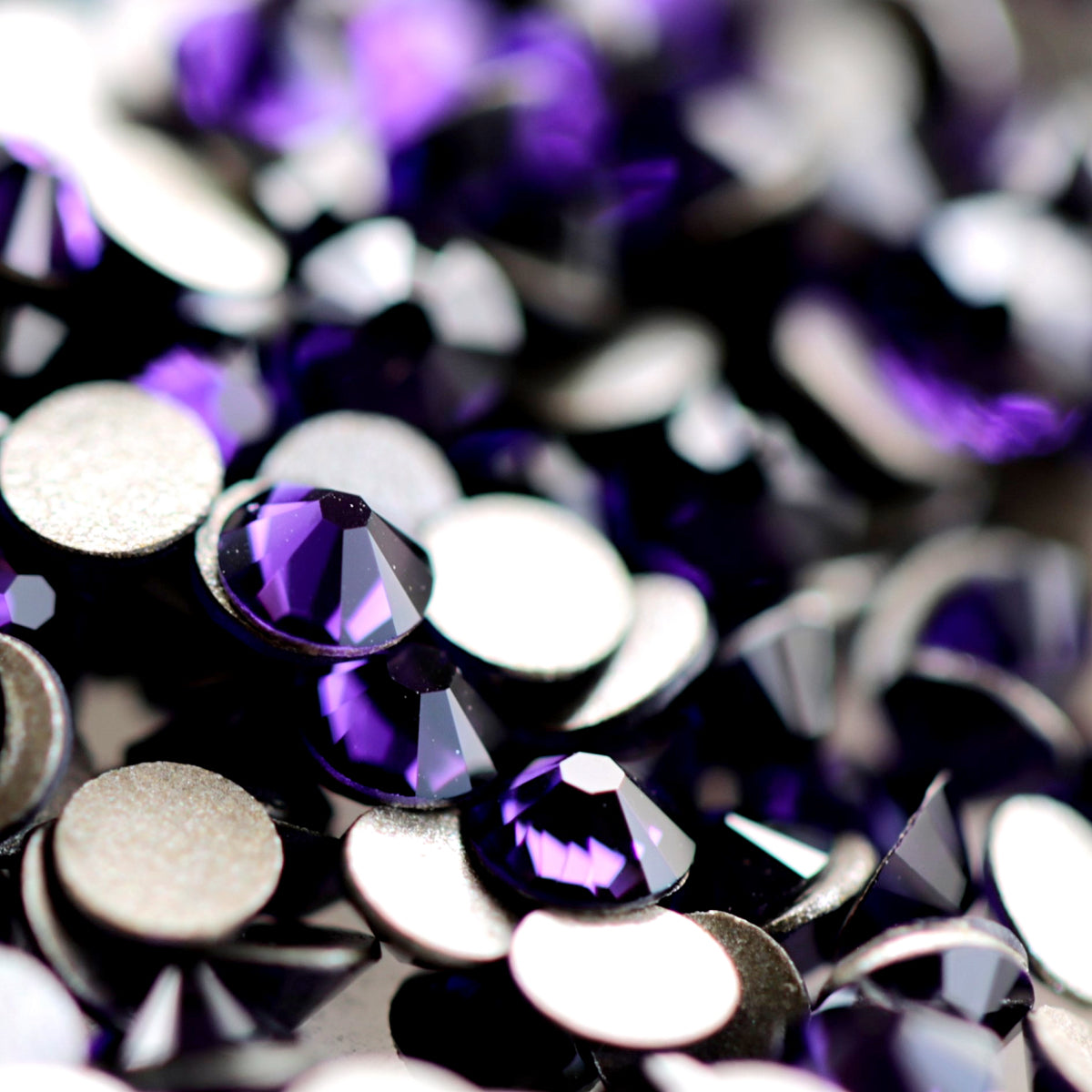 Swarovski Flatback Crystal Rhinestone Purple Velvet