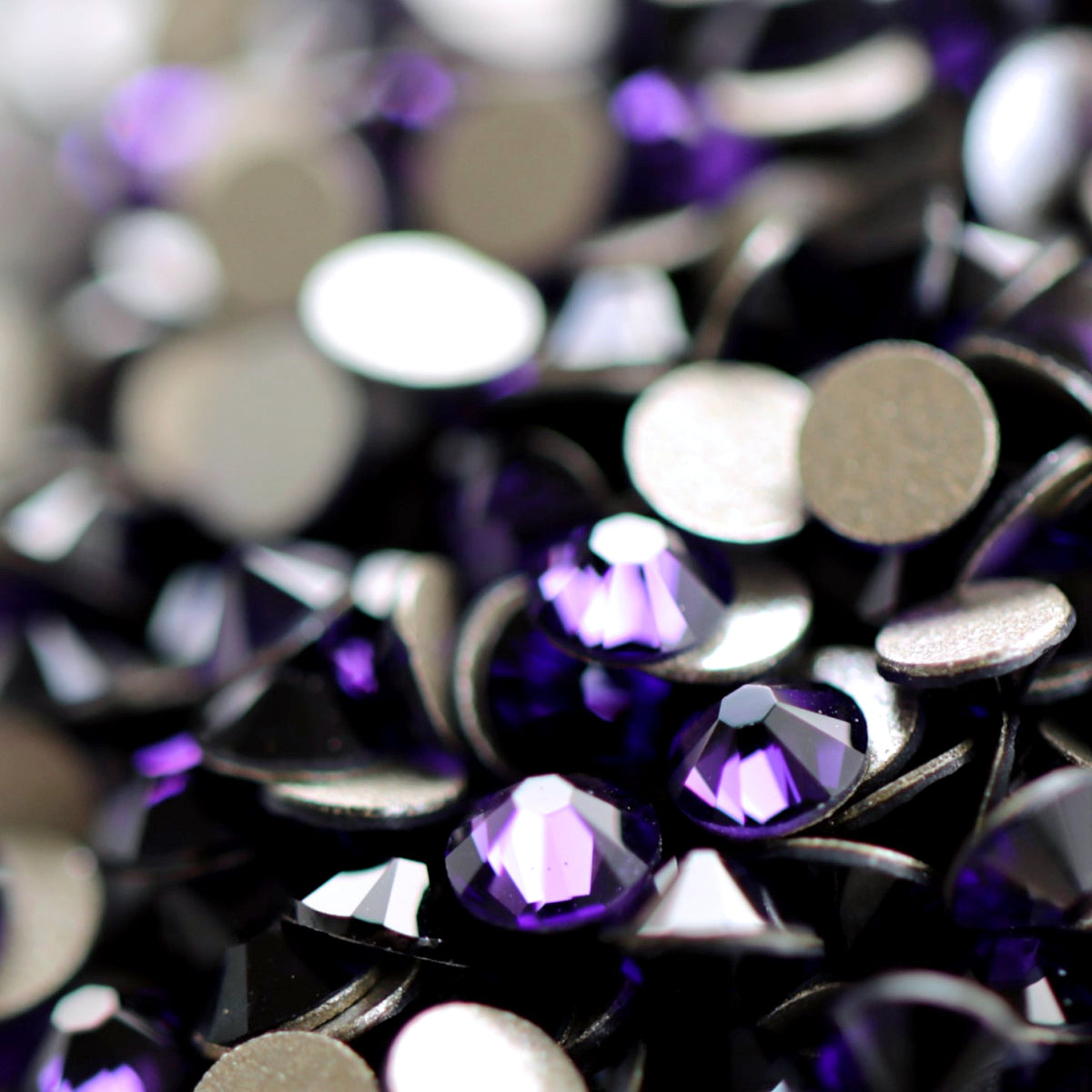 Swarovski Flatback Crystal Rhinestone Purple Velvet