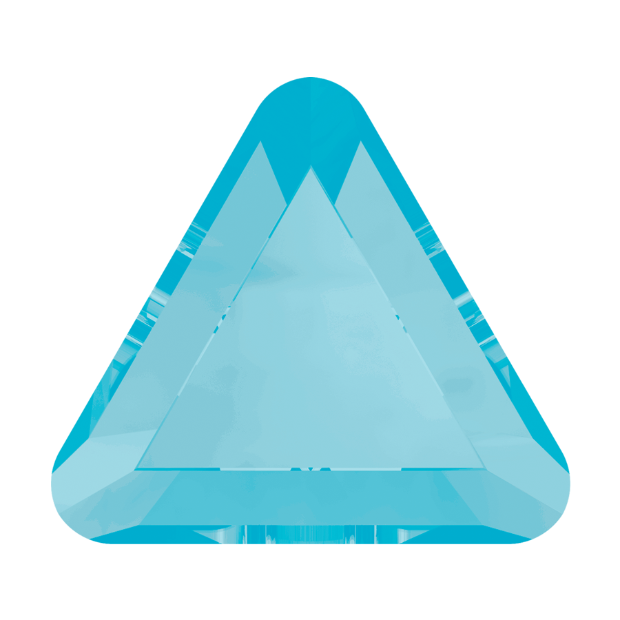 Swarovski 2711 Triangle Flatback Rhinestones Aqua 