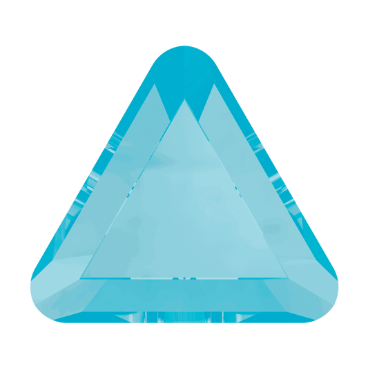Swarovski 2711 Triangle Flatback Rhinestones Aqua 