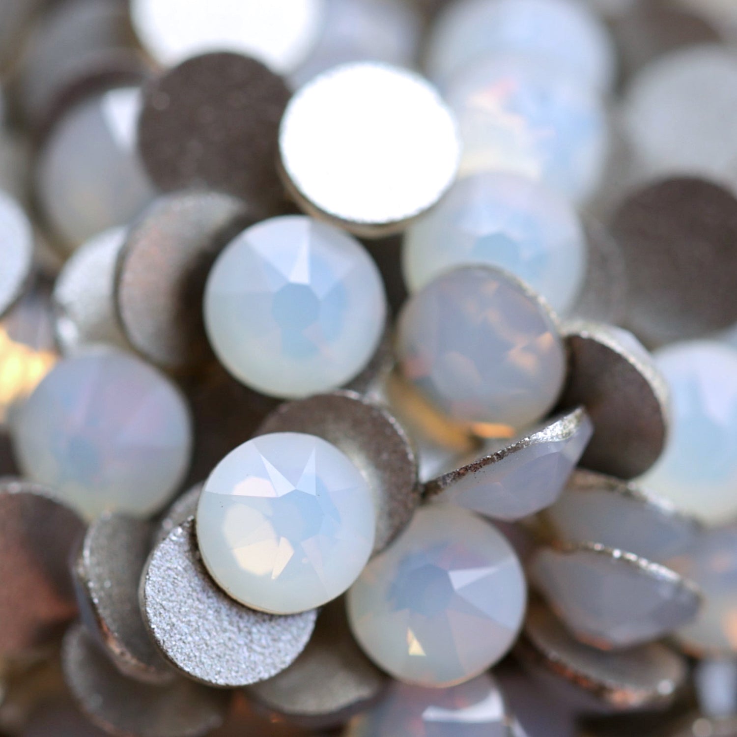 Swarovski Flatback Crystal Rhinestone White Opal