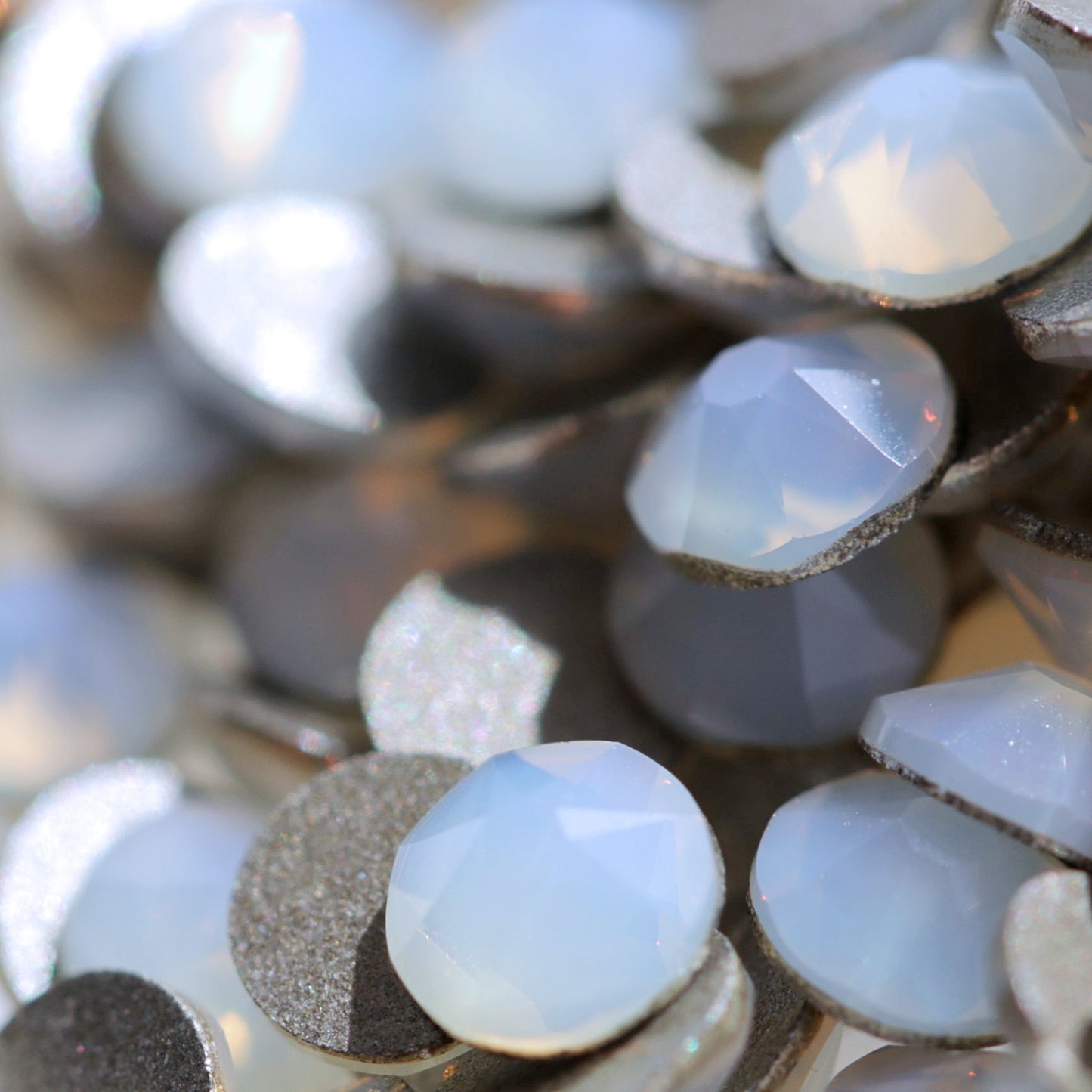 Swarovski Flatback Crystal Rhinestone White Opal