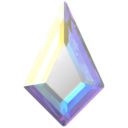 swarovski flatback crystal in kite shape crystal ab color 2771 cut