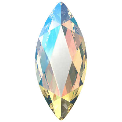swarovski crystal flatback rhinestone marquise shape crystal shimmer color 2201 cut