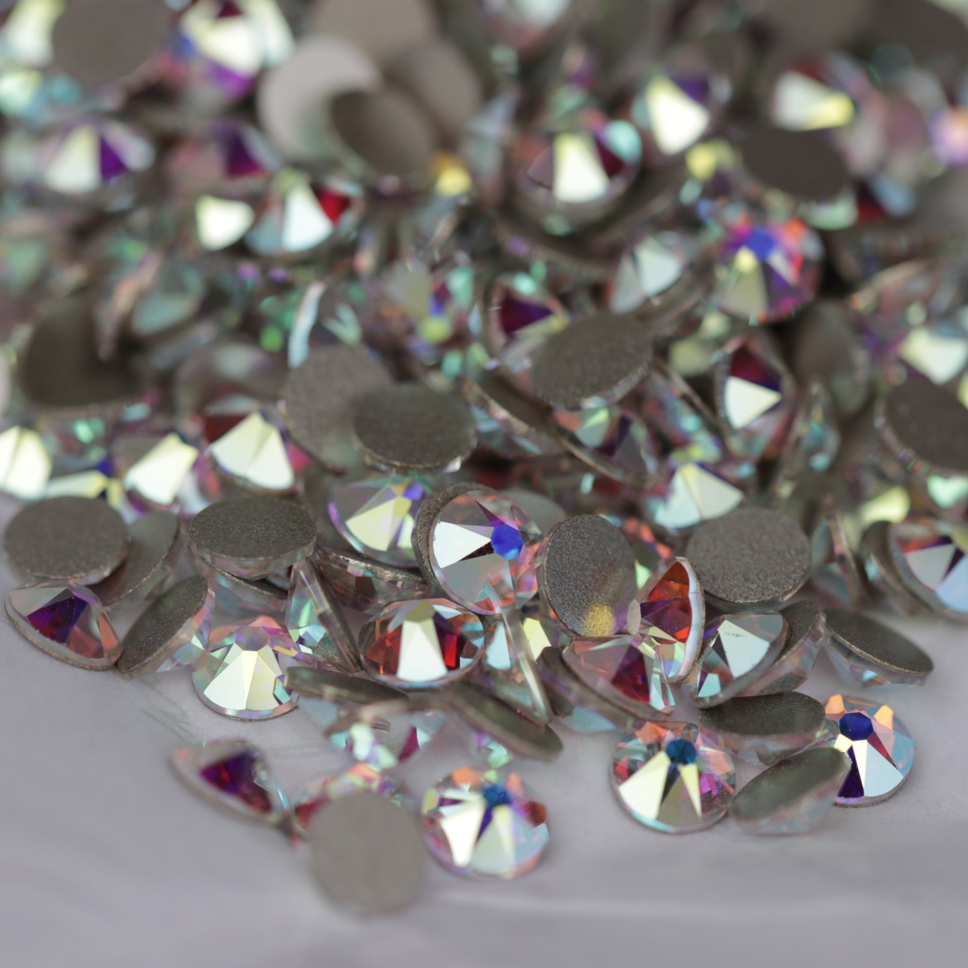 swarovski flatback crystal rhinestone in crystal ab color 2088 cut