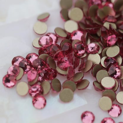 swaroski flatback crystal rhinestone in rose color