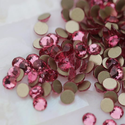 swaroski flatback crystal rhinestone in rose color