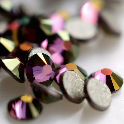 swarovski crystal rhinestone lilac shadow color