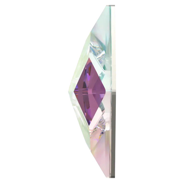 swarovski flatback crystal rhinestone rhombus shape crystal ab color 2709 cut